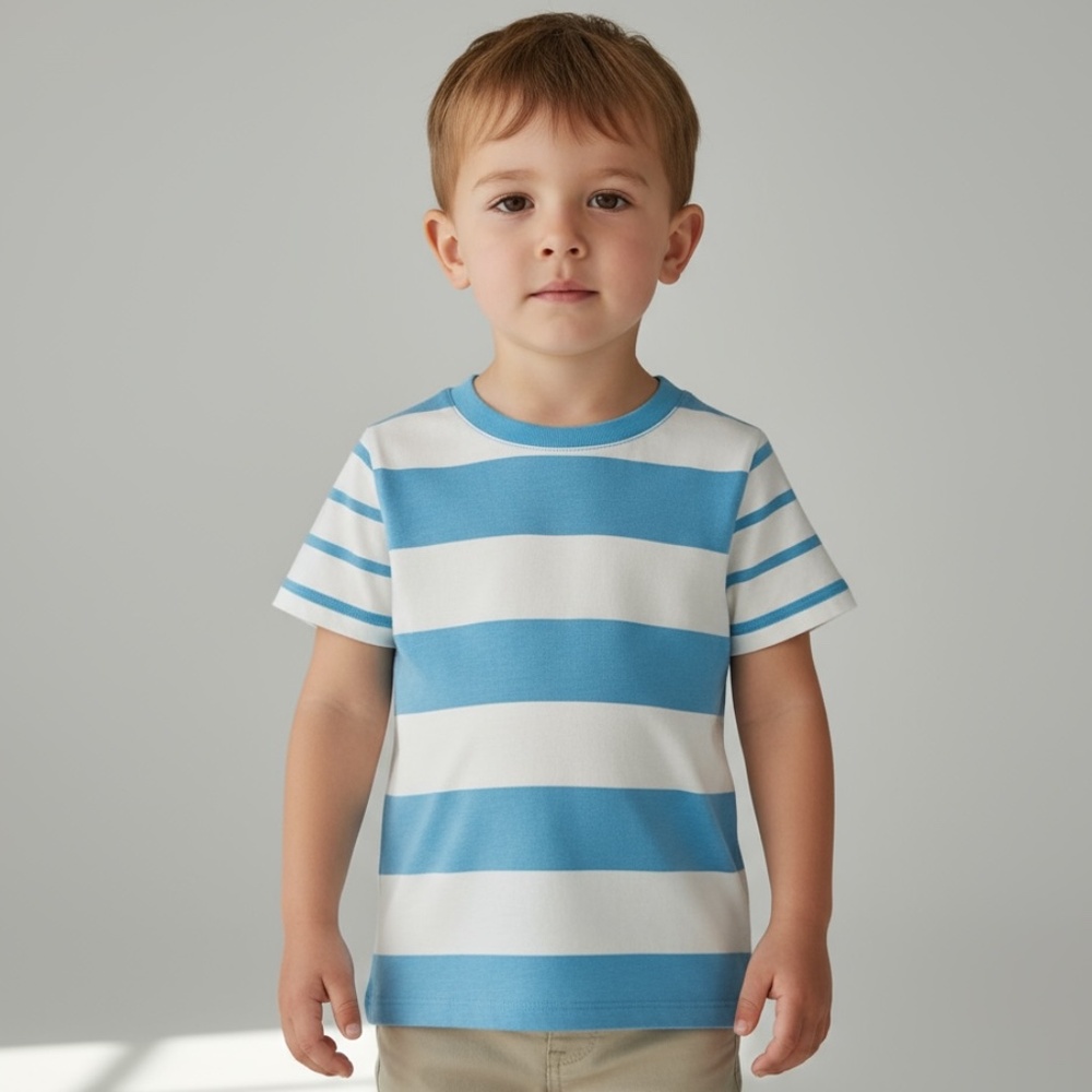 CAT & JACK・TODDLER BOYS' STRIPED SHORT SLEEVE T-SHIRT - 3T